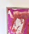 1990s Rare Lea Nikel Acrylic on Cardboard Mounted on Fabric Painting, 1996 For Sale - Image 5 of 5