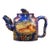 Vintage Yixing Zisha Teapot With Box – Painted Enamel Tiger & Buffalo Motif For Sale