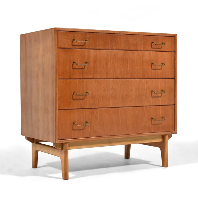 This beautiful Danish modern dresser in teak and oak by Torben Strandgaard is finely crafted by Møbelfabriken Falster and...