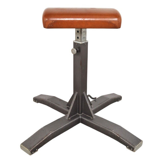 Vintage Leather Gymnastic Horse, 1950s For Sale