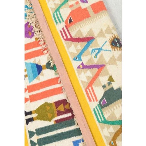 Swedish Röllakan Wall Rug in Wool with Figurative Design, 1970s For Sale - Image 4 of 5