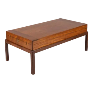 Antique Mahogany Bagatelle Game Box Coffee Table