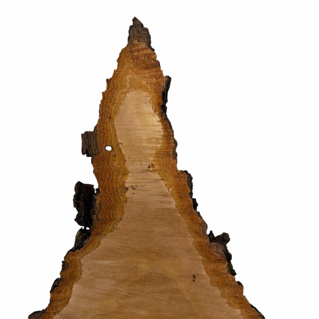 Wood Vintage One of a Kind Handmade Live Edge Tramp, Folk Art Tree Model For Sale - Image 7 of 8