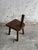 Brutalist Wooden Stool with Backrest For Sale - Image 6 of 7