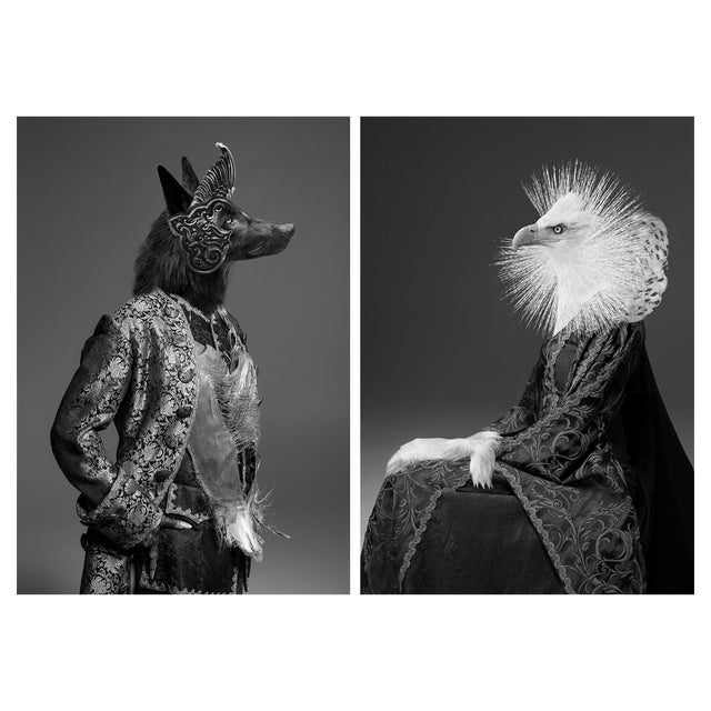 Moreno Beatriz, Black Wolf & White Eagle, the Sentinels of Tellus Series, Print, Set of 2 For Sale