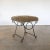 Metal Panoplie Iron Loop Stool, Sage Chenille For Sale - Image 7 of 9