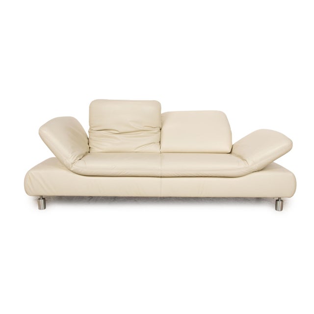 Rivoli Leather Two Seater Cream Sofa from Koinor For Sale - Image 6 of 16