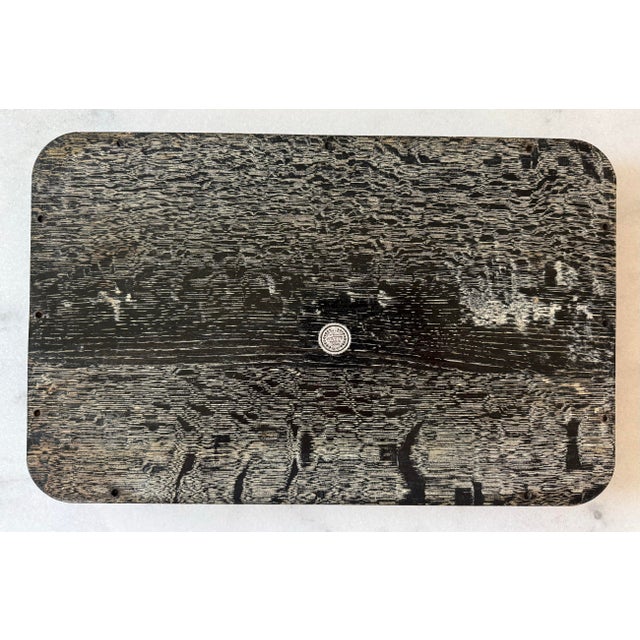 Vintage Mid Century Black Wood Tray by Nasco For Sale - Image 9 of 10