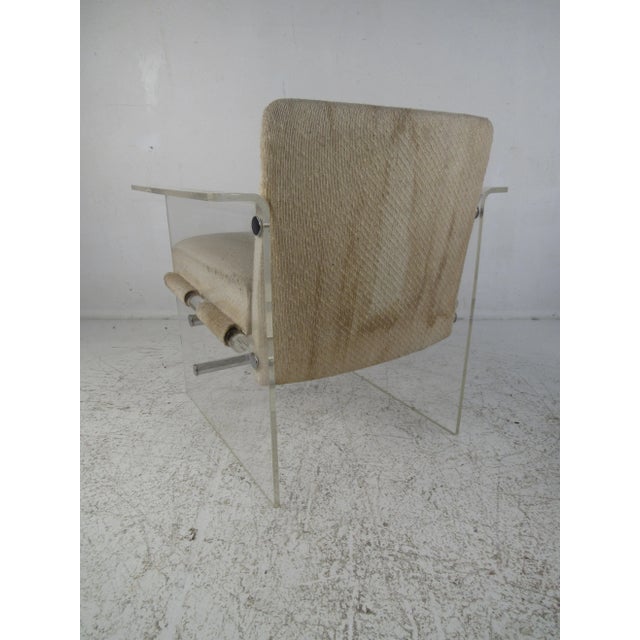 Khaki 1960s Pair of Mid-Century Modern Lucite Pace Style Lounge Chairs - 2 Pieces For Sale - Image 8 of 12