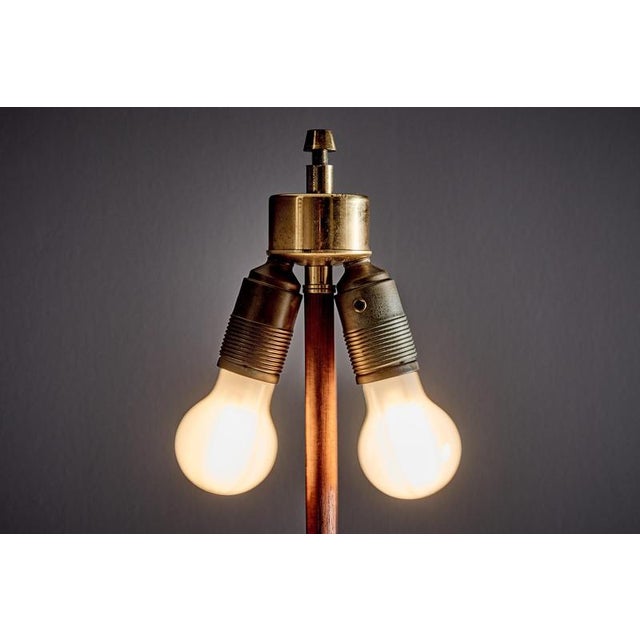 Floor Lamp in Brass and Wood by Kalmar Austria, 1950s For Sale - Image 10 of 13