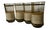 Libbey Glass Co. Vintage Libbey Bolero Woodhue Smoke Brown Stripe Tweed Tumblers - A Set of 4 For Sale - Image 4 of 12