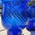 Large Vintage Spanish Cobalt Blue Glass Vases, height 43 x deep 35, Set of 2.