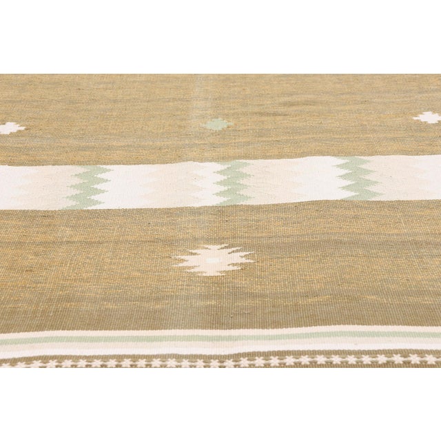 Late 20th Century Vintage Indian Dhurrie Rug, 07'04 X 09'11 For Sale - Image 5 of 10