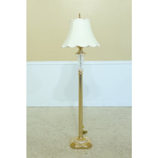 Waterford Brass & Crystal Tall Floor Lamp Chairish