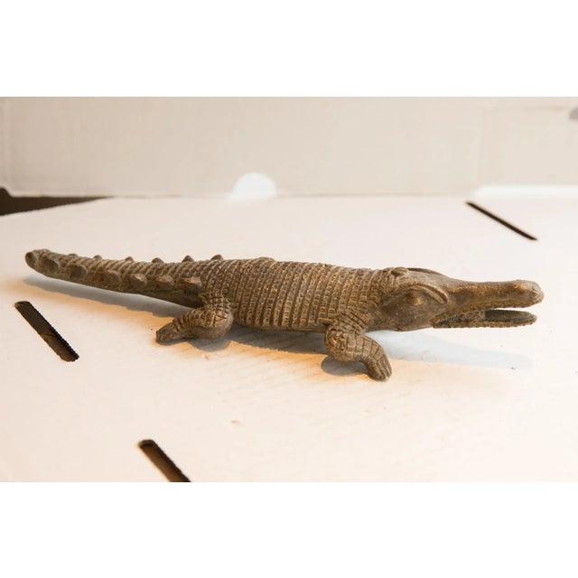 Old New House Vintage African Crocodile Sculpture For Sale - Image 4 of 8