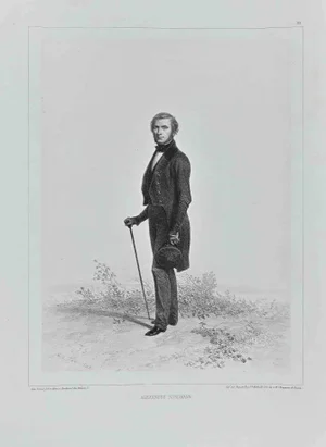 Auguste Raffet, Portrait of Alexandre Nordmann, Original Lithograph, 1848