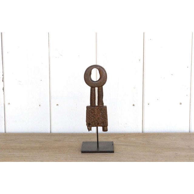 Wood Finely Carved Himalayan Tool For Sale - Image 7 of 7