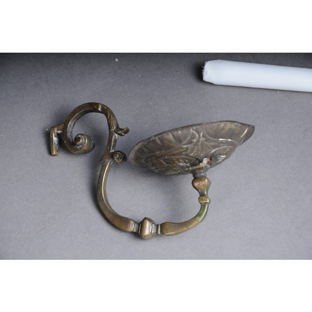 20th Century Baroque Style Brass Sconces, Set of 2 For Sale - Image 14 of 17