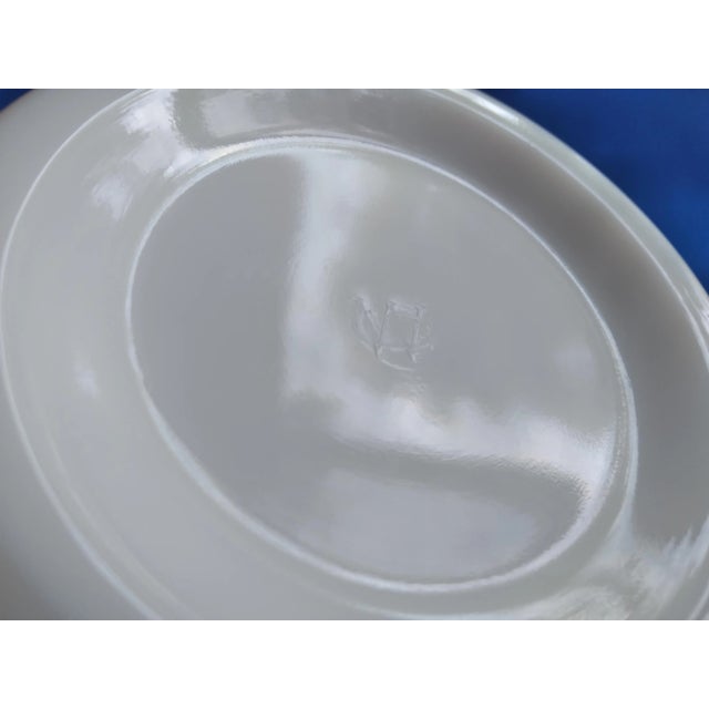 White Vintage 1950's Westmoreland Milk Glass Gilded Paneled Grape Round Covered Candy Dish For Sale - Image 8 of 9