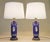 A striking matching set of rare Cobalt colored highly stylized and decorated Wedgewood "Jasperware" style Porcelain...
