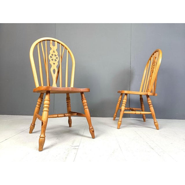 Tan Vintage Dining Chairs from Ercol, 1950s, Set of 4 For Sale - Image 8 of 11