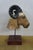 Vintage Indo Persian Carved Wood Ram Head Bust Sculpture on Stand 18" For Sale - Image 10 of 16
