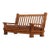 A French Heavy Oak Brutalist Style Open Arm Sofa, C. 1960. For Sale