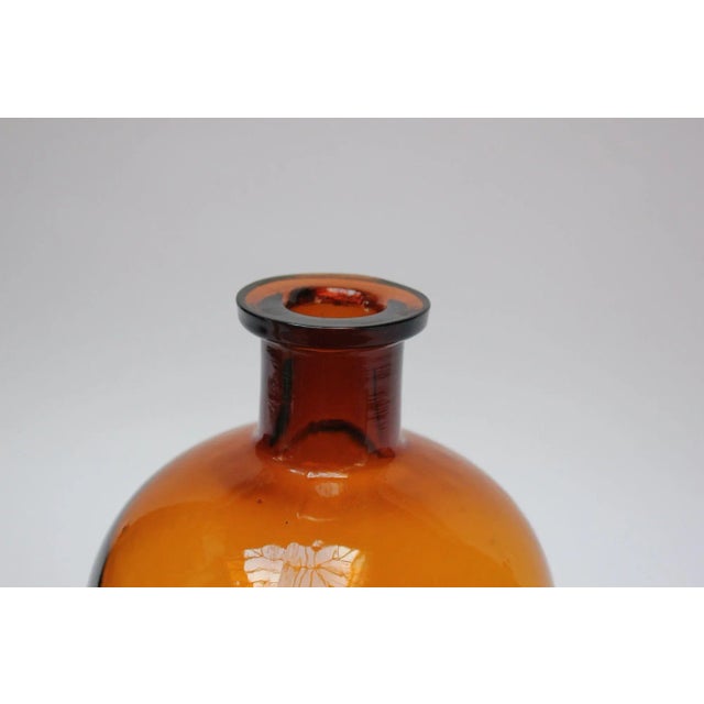 Vintage American Amber Glass Apothecary/Medicine Bottle For Sale - Image 9 of 13