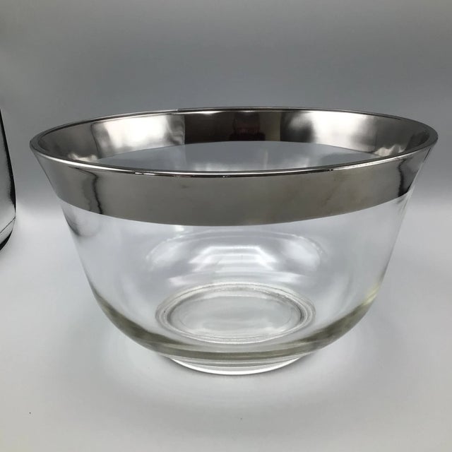 Mid-Century Modern Dorothy Thorpe Silver Rim Punch Bowl and 12 Silver Fade Punch Cups-Set of 14 For Sale - Image 3 of 13
