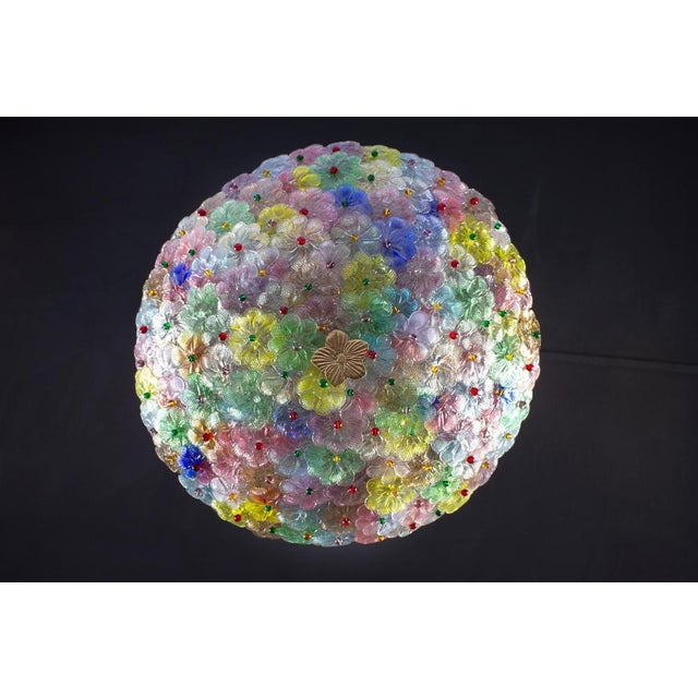 Murano Glass Flowers Basket Ceiling Light, 1950s For Sale - Image 13 of 15
