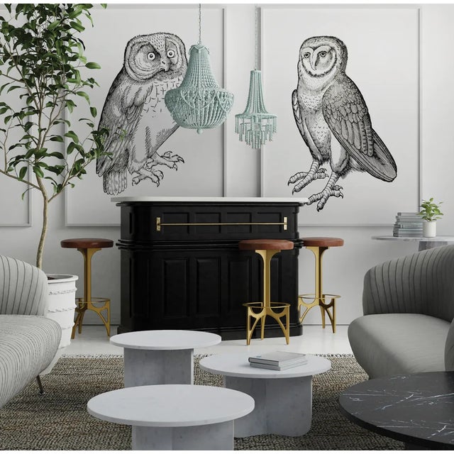 The Ersa Stool offers a new spin on a tripod style base, rarely featured in a bar stool. Its brass-finished iron base is...