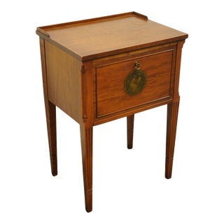 Sligh Furniture Italian Provincial 18" Drop Front Nightstand W. Painting Woman Applique E523 For Sale