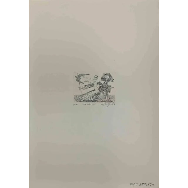 Doesn't Fly is an Etching realized by Leo Guida in 1980. Good condition, proof artist. Hand-signed, titled and dated by...