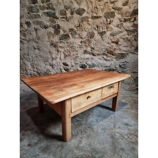 Antique Cherrywood Coffee Table with Two Drawers, 1700s For Sale - Image 9 of 17