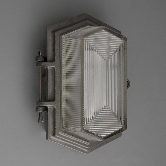 Industrial Bulkhead Prismatic Lights - a Pair | Chairish