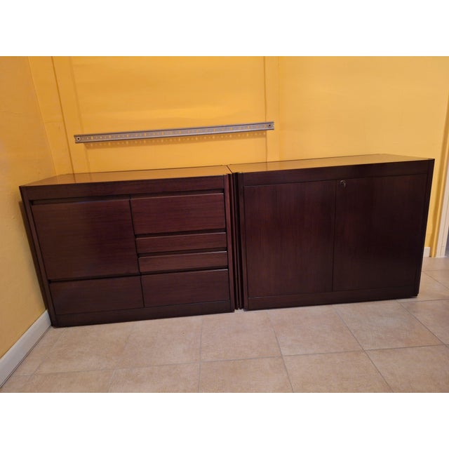 Sideboard with Doors in Rosewood by Angel Mangiarotti for Molteni, 1960s, in Very Good conditions. Designed 1960 to 1969 I...