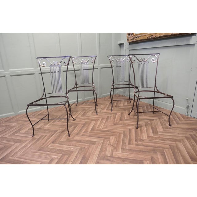 Vintage Iron Dining Chairs, 1960, Set of 4 For Sale - Image 6 of 10