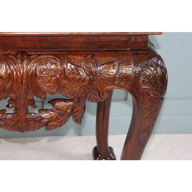 Antique Irish Mahogany Serving Table For Sale - Image 4 of 14