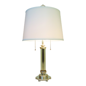 1930s Gilbert Rohde Art Deco Streamline Sterling Silver Crystal Glass Rods Table Lamp