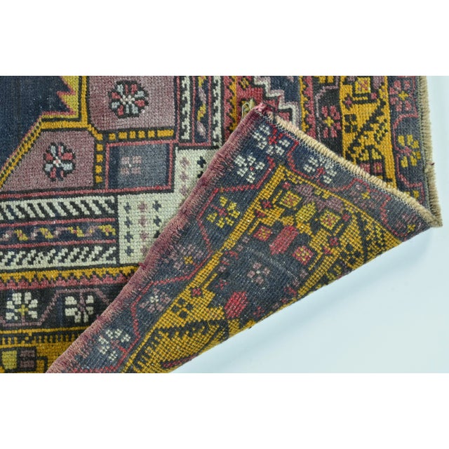 1960s Vintage Hand Knotted Oushak Anatolian Rug For Sale - Image 10 of 11