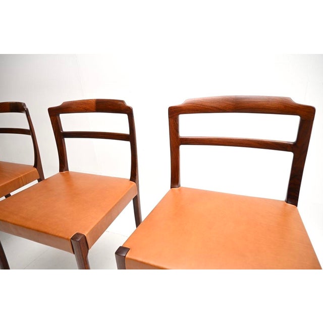 Vintage Danish Dining Chairs by Ole Wanscher, 1960, Set of 4 For Sale - Image 4 of 11