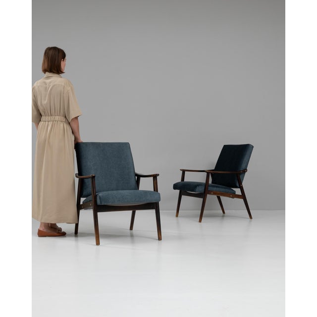 1960s 1960s Czechia Wooden Armchairs, a Pair For Sale - Image 5 of 12