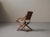 French Folding Campaign Chair in Wood and Striped Canvas, 1900s For Sale - Image 11 of 16