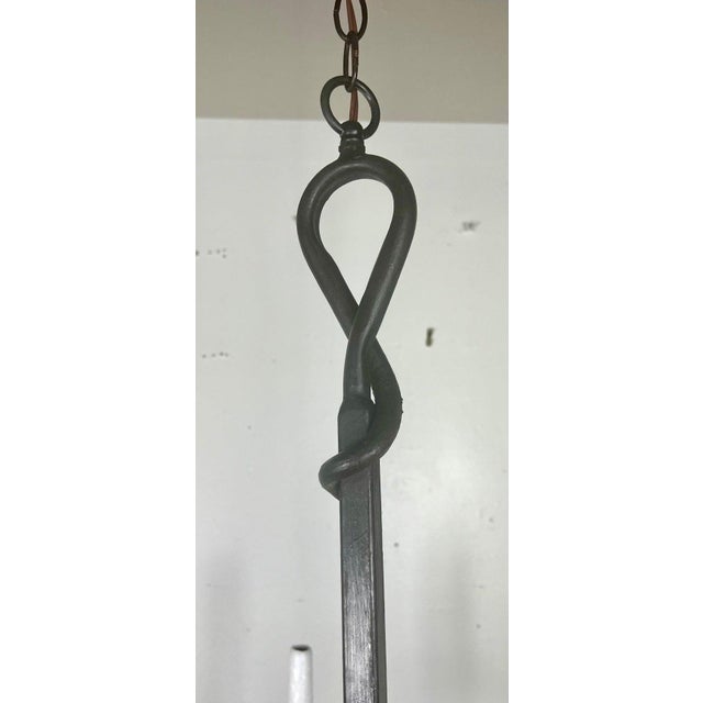 Early 21st Century Minimalist Wrought Iron Chandelier by Melissa Levinson For Sale - Image 5 of 8