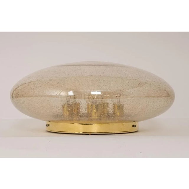 Large Smoked Glass Flush Mount by Limburg, Germany, 1960s For Sale - Image 9 of 11