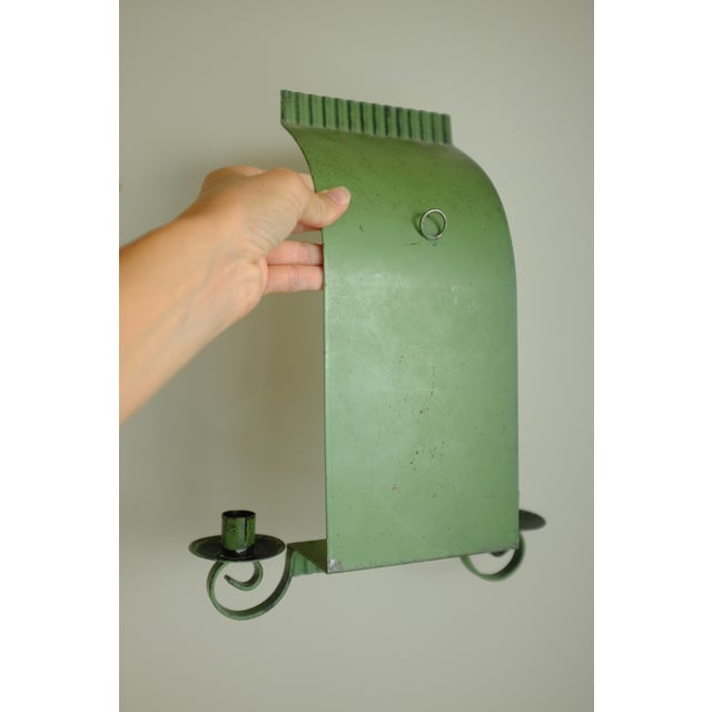 Metal Swedish Grace Wall Candle Holder For Sale - Image 7 of 10