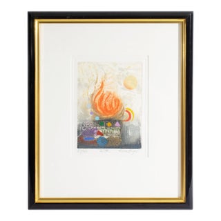 “Été” Abstract Etching by Nissan Engel For Sale