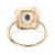 Not Yet Made - Made To Order Halo Diamond Sapphire Stone Wedding Ring in 14k Gold Size 6 For Sale - Image 5 of 12