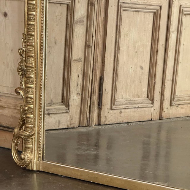 19th Century French Napoleon III Period Regence Style Gilded Mantel Mirror For Sale - Image 14 of 18