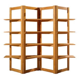 Kurt Østervig Style Mid Century Teak Bookshelf Room Divider For Sale